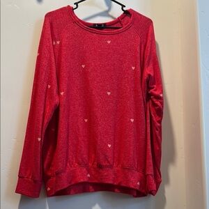 Red Heart Pattern Sweater